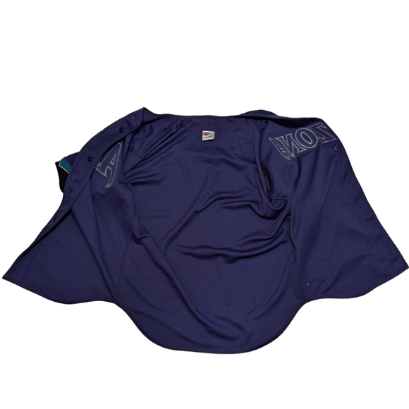 Rawlings Men's 48 B&T Arizona D-Backs 2001 MLB World Series Purple Teal Jersey - Picture 3 of 13